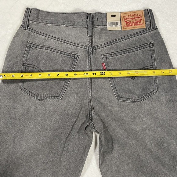 Levi's Jeans Women's Sz 30 Low Pro Gray Paint Splatter Mid Rise Straight Leg NWT - Picture 6 of 8